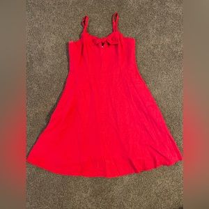 Old Navy Red Tie Front Dress